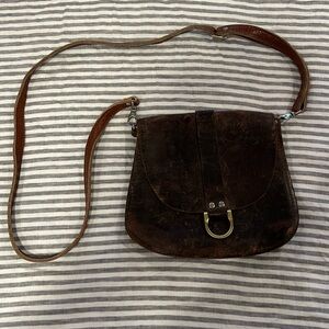 Vintage Genuine Leather Crossbody Bag